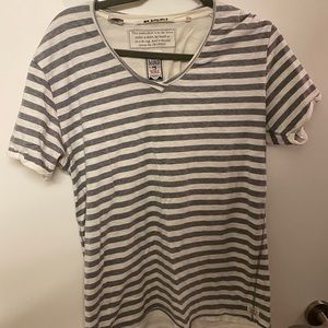 Scotch and Soda Striped V Neck Men’s Medium